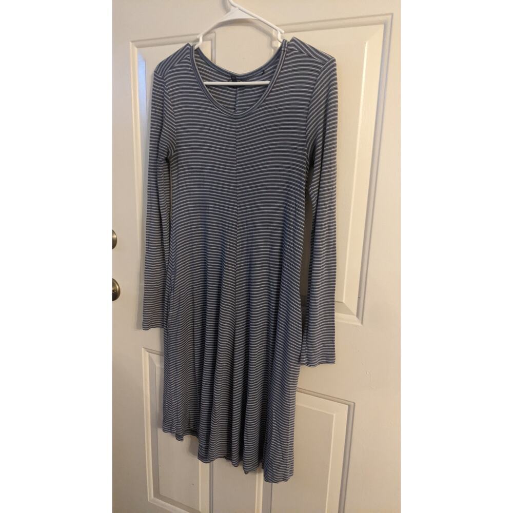 Toad & Co Windmere Organic Cotton Long Sleeve Stripe Mini Dress with Pockets